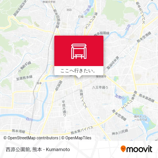 西原公園前地図