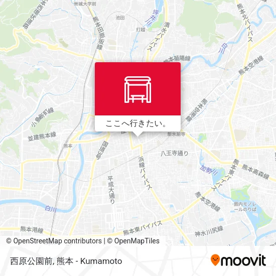 西原公園前地図