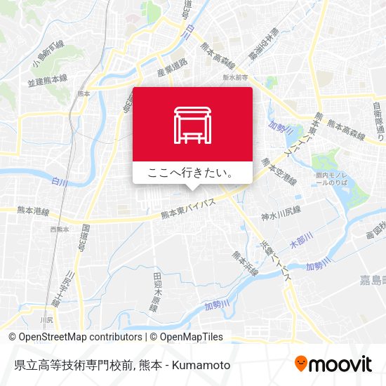 県立高等技術専門校前地図