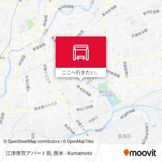 江津県営アパート前地図