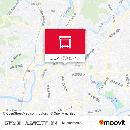 西原公園・九品寺三丁目地図
