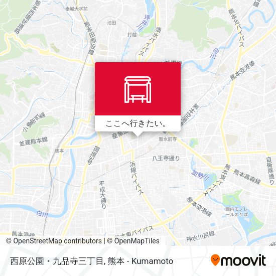 西原公園・九品寺三丁目地図