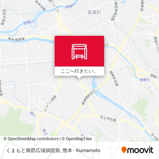 くまもと南部広域病院前地図