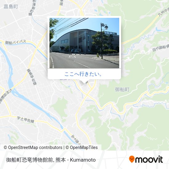 御船町恐竜博物館前地図