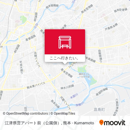 江津県営アパート前（公園側）地図