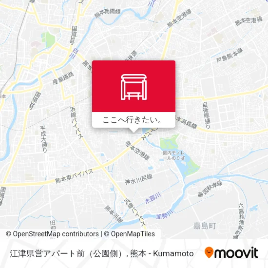 江津県営アパート前（公園側）地図