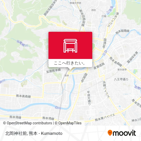 北岡神社前地図