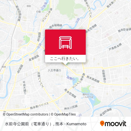 水前寺公園前（電車通り）地図