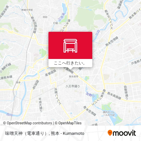 味噌天神（電車通り）地図