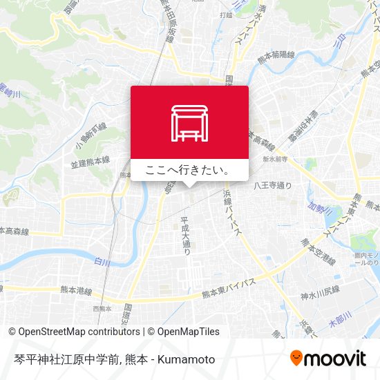 琴平神社江原中学前地図