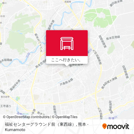 福祉センターグラウンド前（東西線）地図