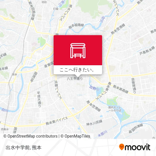 出水中学前地図