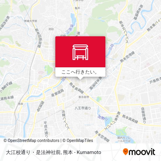 大江校通り・是法神社前地図