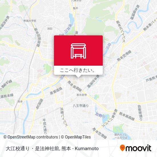大江校通り・是法神社前地図