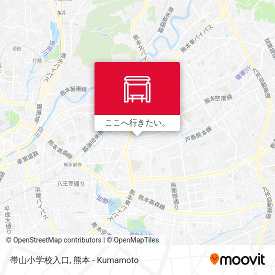 帯山小学校入口地図