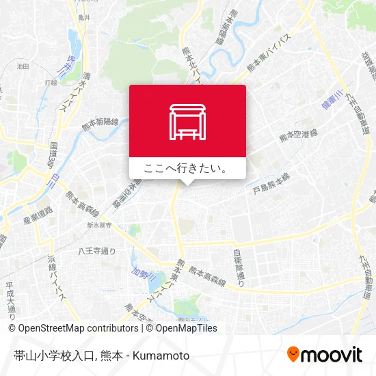 帯山小学校入口地図