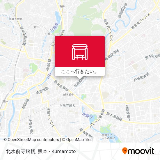 北水前寺踏切地図