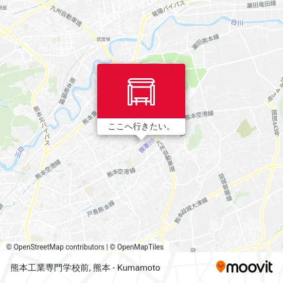熊本工業専門学校前地図