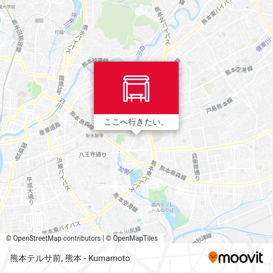 熊本テルサ前地図