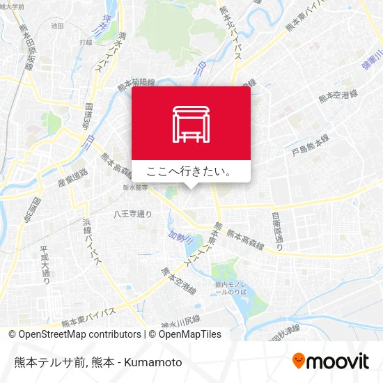 熊本テルサ前地図