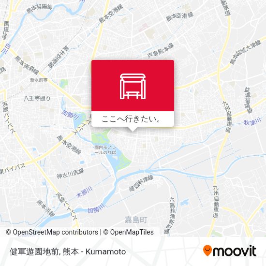 健軍遊園地前地図