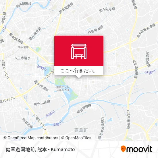 健軍遊園地前地図