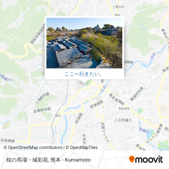 桜の馬場・城彩苑地図