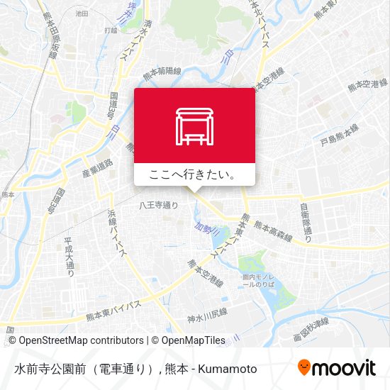 水前寺公園前（電車通り）地図