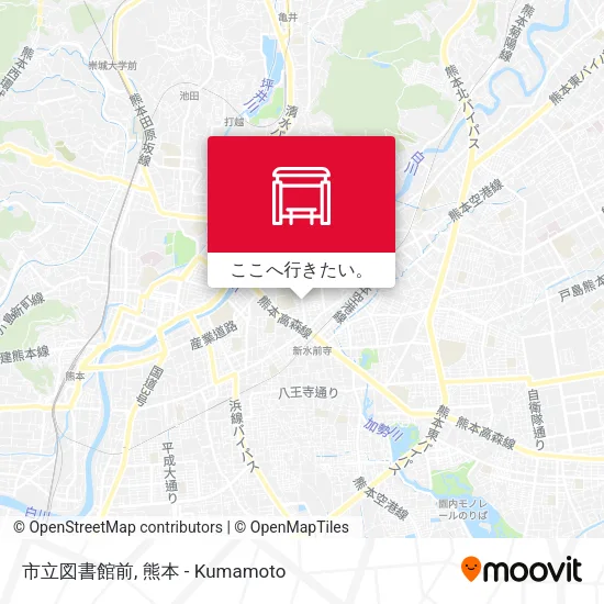 市立図書館前地図