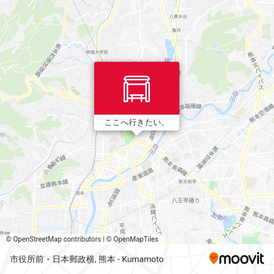 市役所前・日本郵政横地図