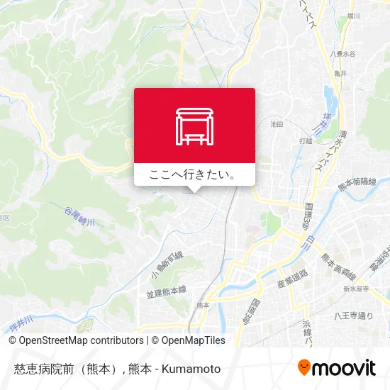 慈恵病院前（熊本）地図