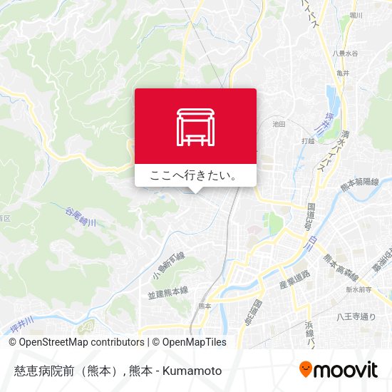 慈恵病院前（熊本）地図