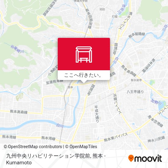 九州中央リハビリテーション学院前地図