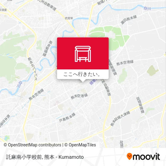 託麻南小学校前地図