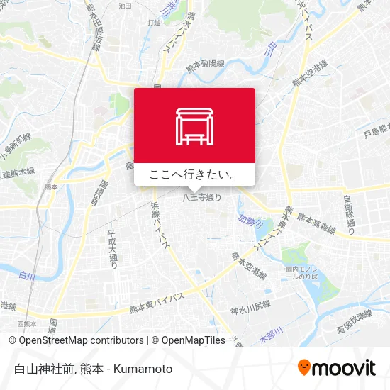 白山神社前地図