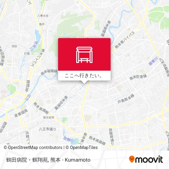 鶴田病院・鶴翔苑地図