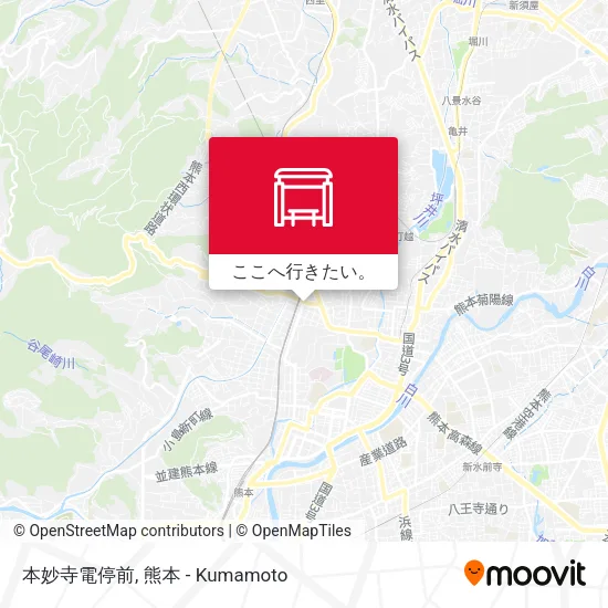 本妙寺電停前地図