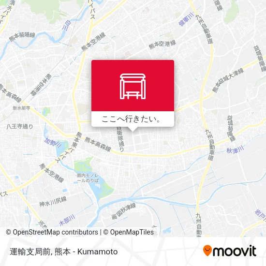 運輸支局前地図