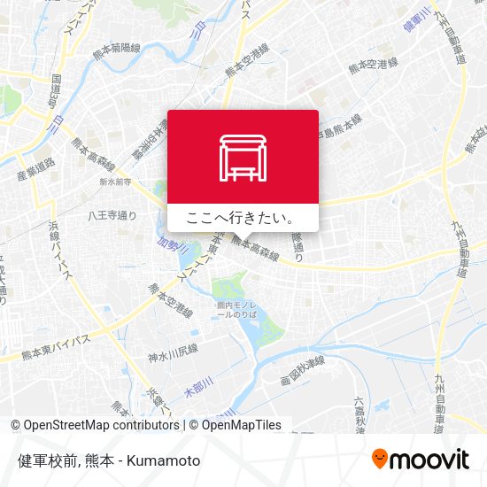健軍校前地図