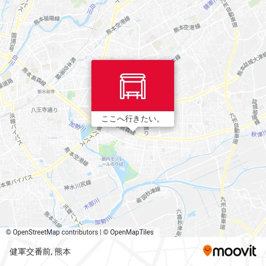 健軍交番前地図