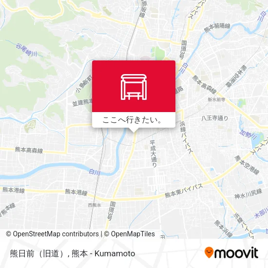 熊日前（旧道）地図