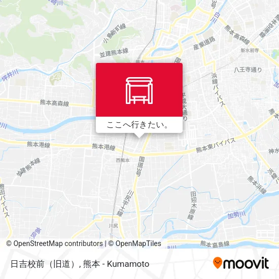 日吉校前（旧道）地図