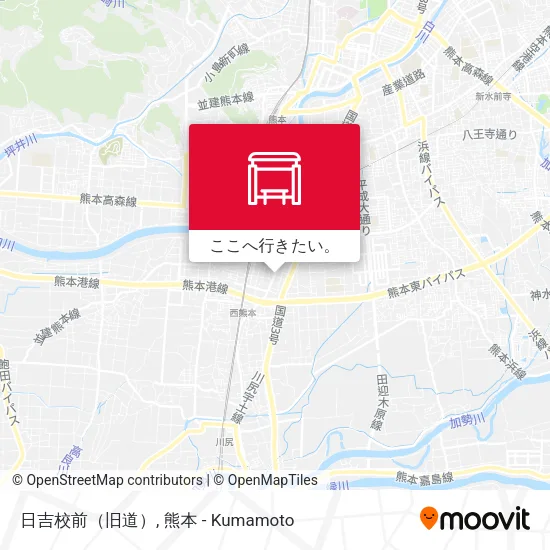 日吉校前（旧道）地図