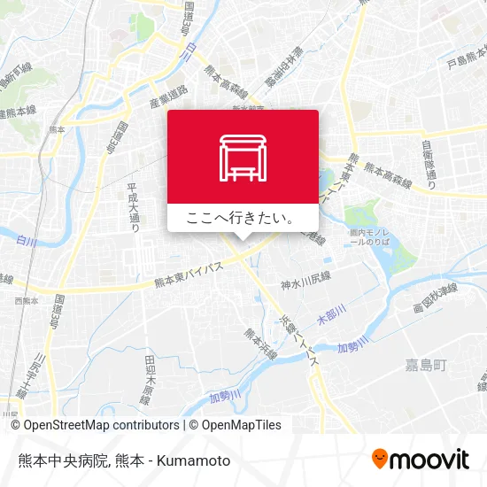熊本中央病院地図