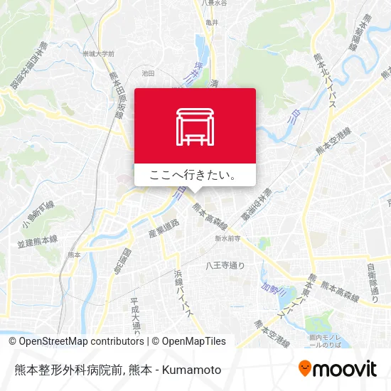 熊本整形外科病院前地図