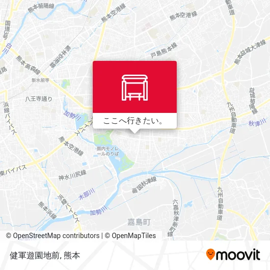 健軍遊園地前地図