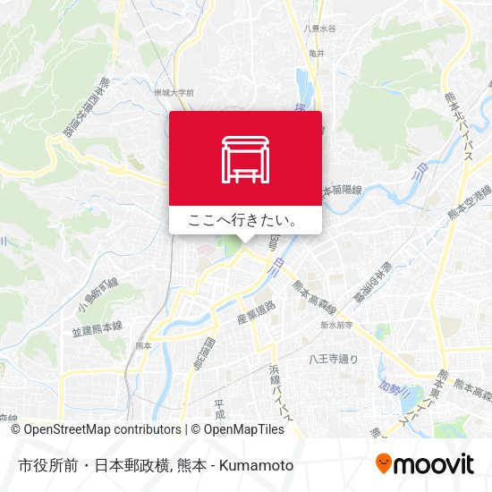 市役所前・日本郵政横地図