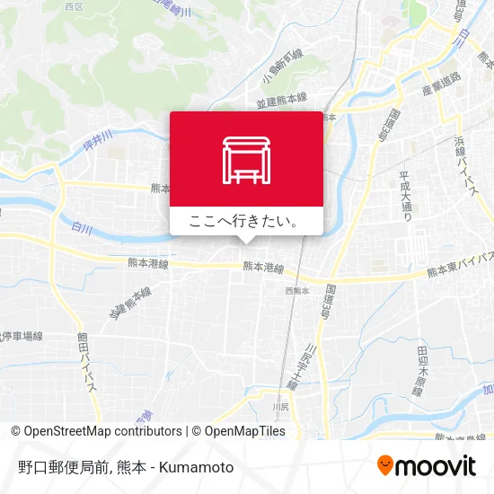 野口郵便局前地図
