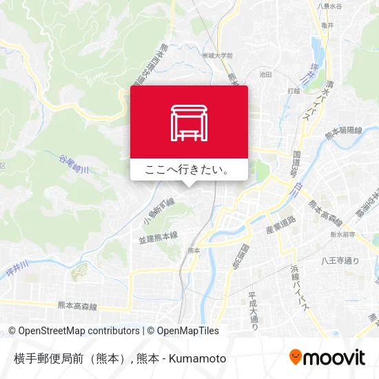 横手郵便局前（熊本）地図