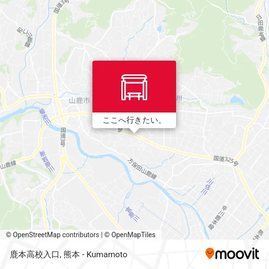 鹿本高校入口地図